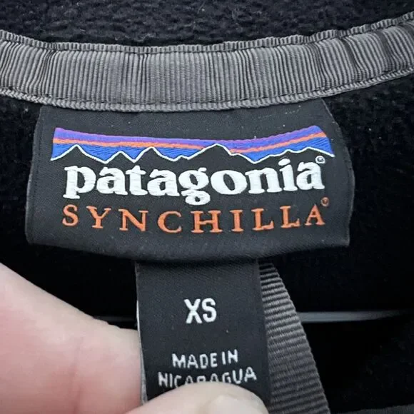 Patagonia Lightweight Synchilla Snap-T Pullover Men's XS Black